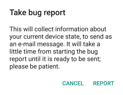 Take bug report
